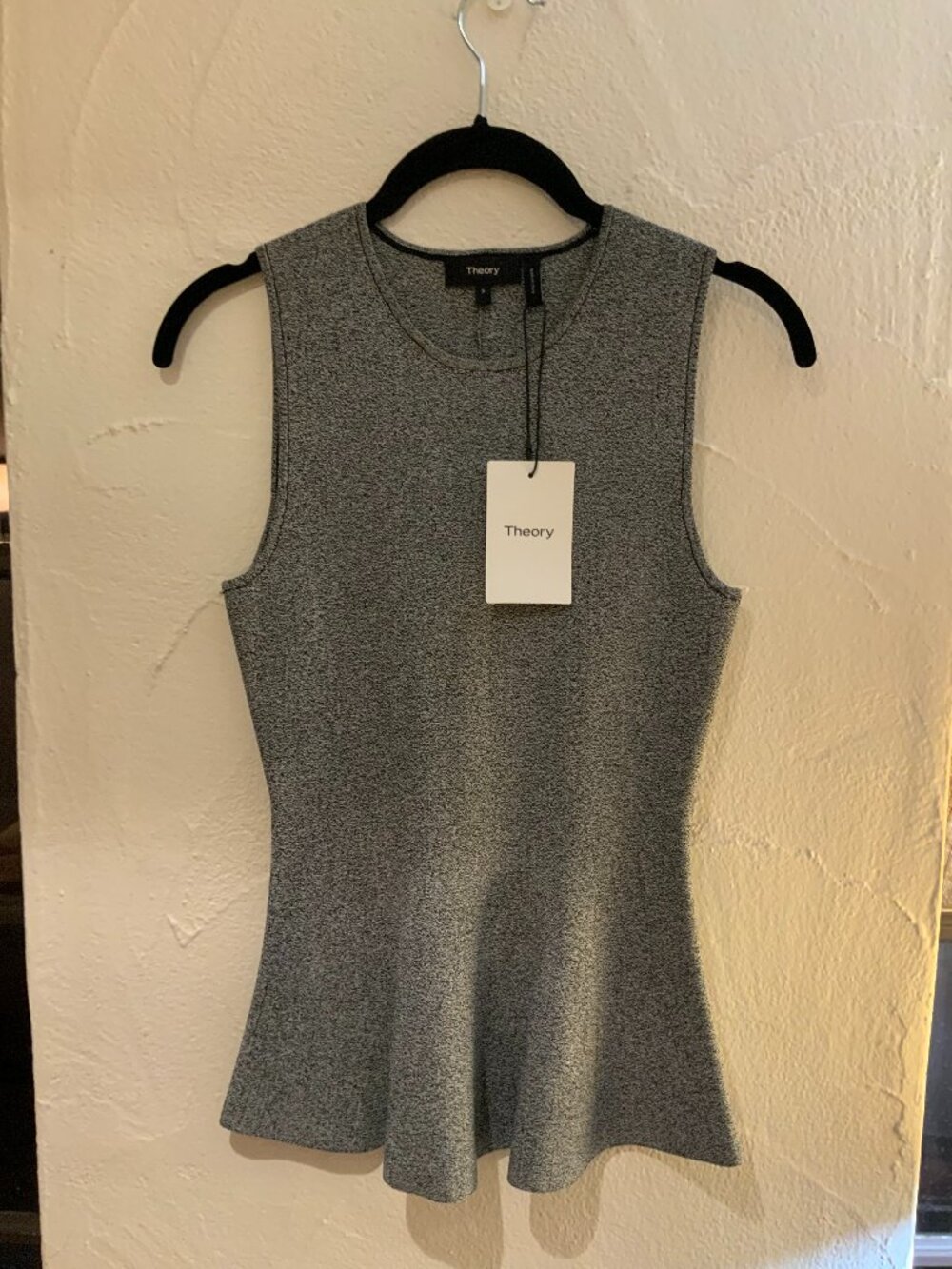 Theory Classic Peplum Sleeveless Knit Top NWT Size P